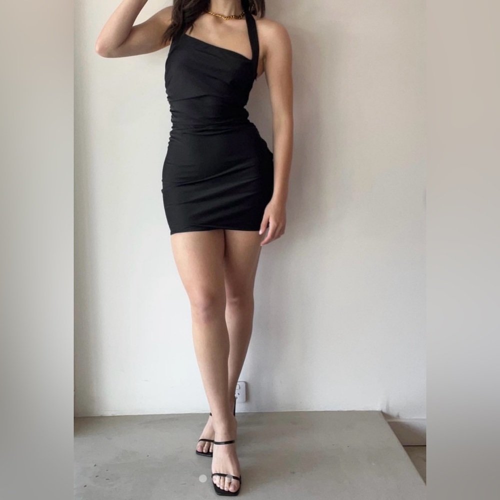 Bec + Bridge LBD Asym Mini Dress, Black, size 2, NWT